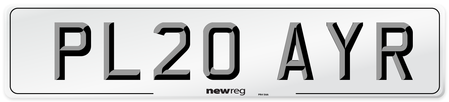PL20 AYR Number Plate from New Reg